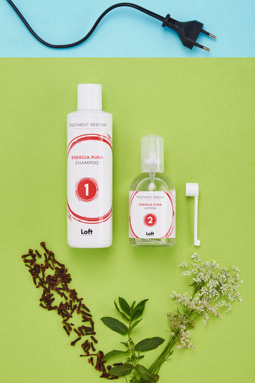 Energia pura kit shampoo e lotion linea treatment reborn di Loft Hair Studio